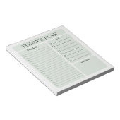 Minimalist Daily Planner Notepad | Hourly To Do ノートパッド (アングル)