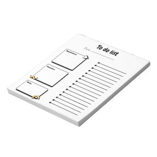 Minimalist Daily To-Do List Notepad | Productivity ノートパッド