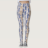 Minimalist Daisy Floral Pattern (1) レギンス (正面)