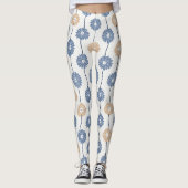 Minimalist Daisy Floral Pattern (5) レギンス (正面)