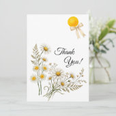 Minimalist Daisy Floral Thank You Note サンキューカード (スタンド正面)