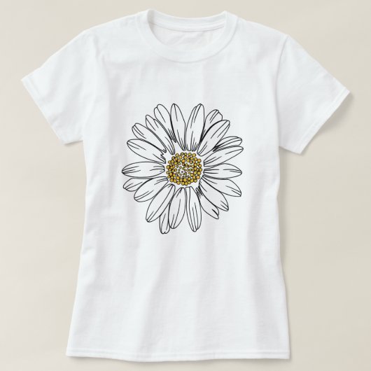 Minimalist Daisy; Summer Daisy Graphic Tシャツ (デザイン正面)