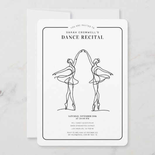 Minimalist Dance Recital  招待状 (正面)