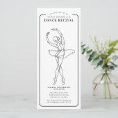 Minimalist Dance Recital Ticket Style 招待状 (スタンド正面)