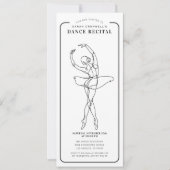 Minimalist Dance Recital Ticket Style 招待状 (正面)