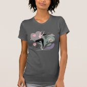 Minimalist Dancer Rose Heart Sketch Pastel Tシャツ (正面)