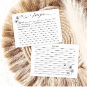 Minimalist Dandelion Flowers Recipe Card