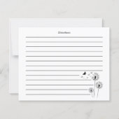 Minimalist Dandelion Flowers Recipe Card (裏面)