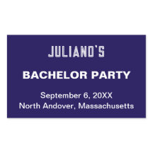 Minimalist Dark Blue Bachelor Party Sticker