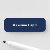 Minimalist Dark Blue Elegant Own Name Bold Text 名札 (インサイチュ)