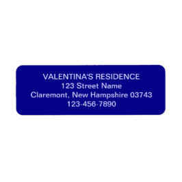 Minimalist Dark Blue Wedding Return Address Label ラベル