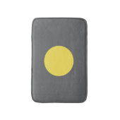 Minimalist Dark Gray Yellow Circle Single Dot バスマット (正面縦)
