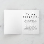 Minimalist Daughter Birthday Lettering カード (内部)