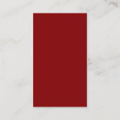 Minimalist Deep Red Wedding RSVP QR Code エンクロージャーカード (裏面)