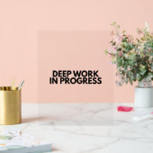 Minimalist Deep Work In Progress Office Desk Sign アクリルサイン (ウェディング)