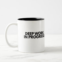 Minimalist Deep Work In Progress Office Typography