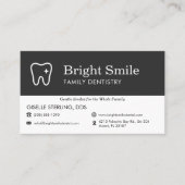Minimalist Dental Appointment Reminder Tooth Logo 名刺 (正面)