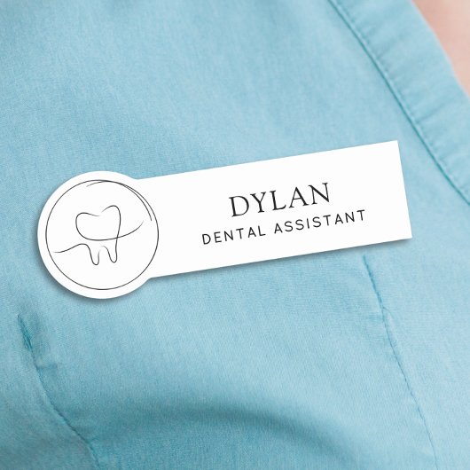 Minimalist Dental Assistant 名札