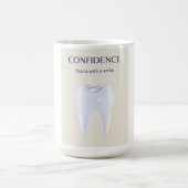 Minimalist Dental Confidence Smile Motivational Ar コーヒーマグカップ (中央)