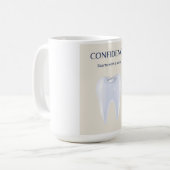 Minimalist Dental Confidence Smile Motivational Ar コーヒーマグカップ (正面左)