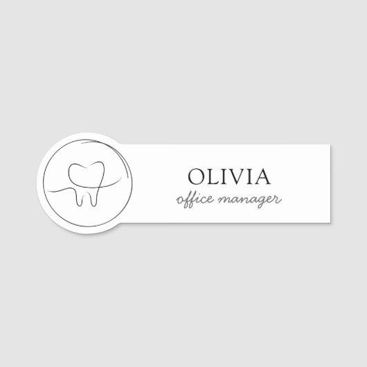 Minimalist Dental Office Manager 名札 (正面)