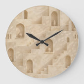 Minimalist Desert Architecture Wall Clock ラージ壁時計 (正面)