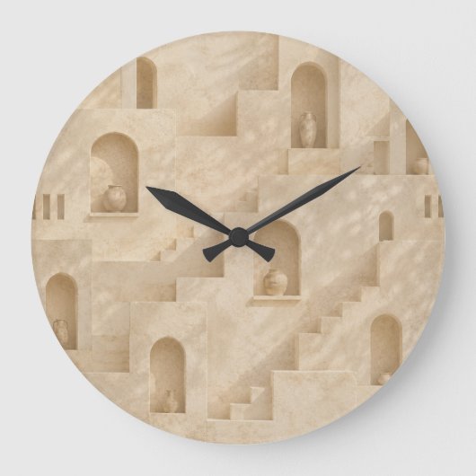 Minimalist Desert Architecture Wall Clock ラージ壁時計 (正面)