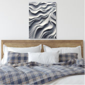 Minimalist Desert Sand Art Print キャンバスプリント (インサイチュ (寝室))