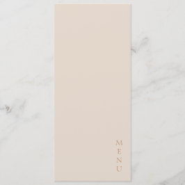 Minimalist Desert Sand Copper Script  Wedding  メニュー