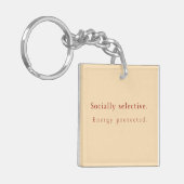 Minimalist Design Keychain Neutral Aesthetic Gift キーホルダー (正面左)
