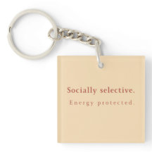 Minimalist Design Keychain Neutral Aesthetic Gift