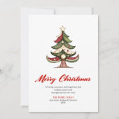 Minimalist Designer Christmas Tree Greeting Card シーズンカード (正面)