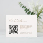 Minimalist Details & QR Code Wedding RSVP Card (スタンド正面)