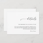 Minimalist Details & QR Code Wedding RSVP Card (正面/裏面)