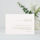 Minimalist Details & QR Code Wedding RSVP Card (スタンド正面)