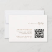 Minimalist Details & QR Code Wedding RSVP Card (裏面)