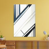 Minimalist Diagonal Geometry キャンバスプリント (インサイチュ (リビング))