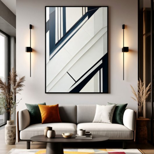 Minimalist Diagonal Geometry ポスター