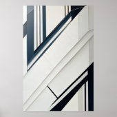 Minimalist Diagonal Geometry ポスター (正面)