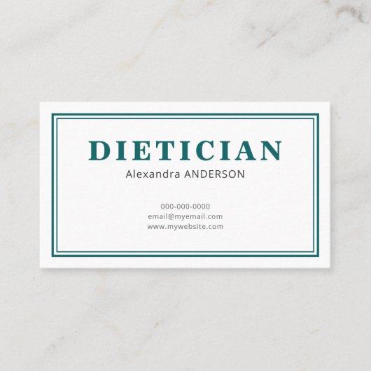 Minimalist Dietitian 名刺 (正面)