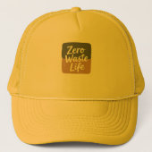 Minimalist Digital Graphic “Zero Waste Life” Handw キャップ (正面)