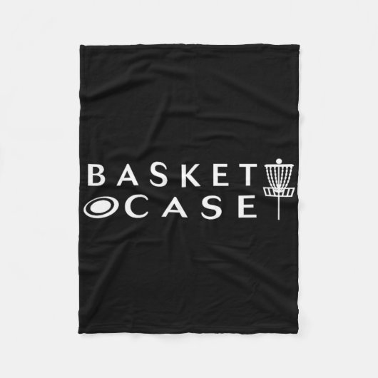 Minimalist Disc Golf Basket Case Funny Disc Golf L フリースブランケット (正面)
