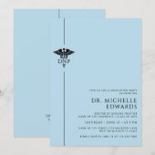 Minimalist DNP Doctor of Nursing Practice Graduate 招待状 (正面/裏面)