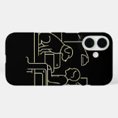 Minimalist Dog and Human Line Art – Modern Pet Lov Case-Mate iPhoneケース (裏面 (横))