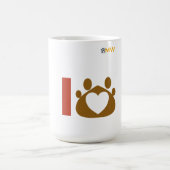 Minimalist Dog Dad Mug | Paw Print Heart コーヒーマグカップ (中央)