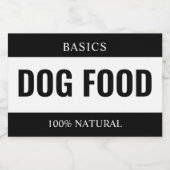 Minimalist DOG FOOD Label for Containers フードラベル (シングルラベル)