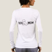 Minimalist Dog Mom Line Art Design トライブレンドＴシャツ (背面)