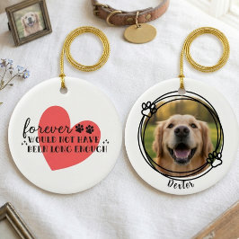 Minimalist Dog Mom Memorial Paw Print セラミックオーナメント