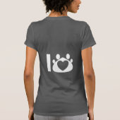 Minimalist Dog Mom Shirt | Paw Print Heart Tee Tシャツ (裏面)