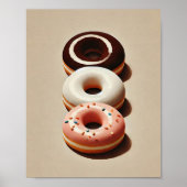 Minimalist Donut Aesthetic Wall Art Poster ポスター (正面)